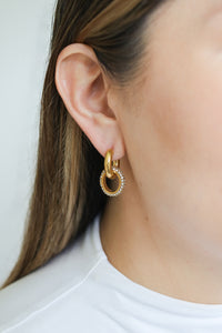 Sarai Zircon Double Hoop Earrings