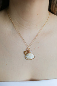 Naia White Shell Pearl Necklace