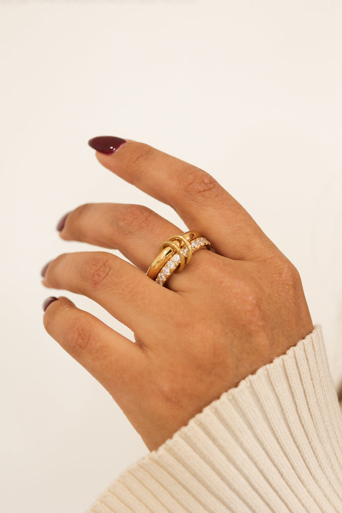 Giselle CZ Double Band Ring