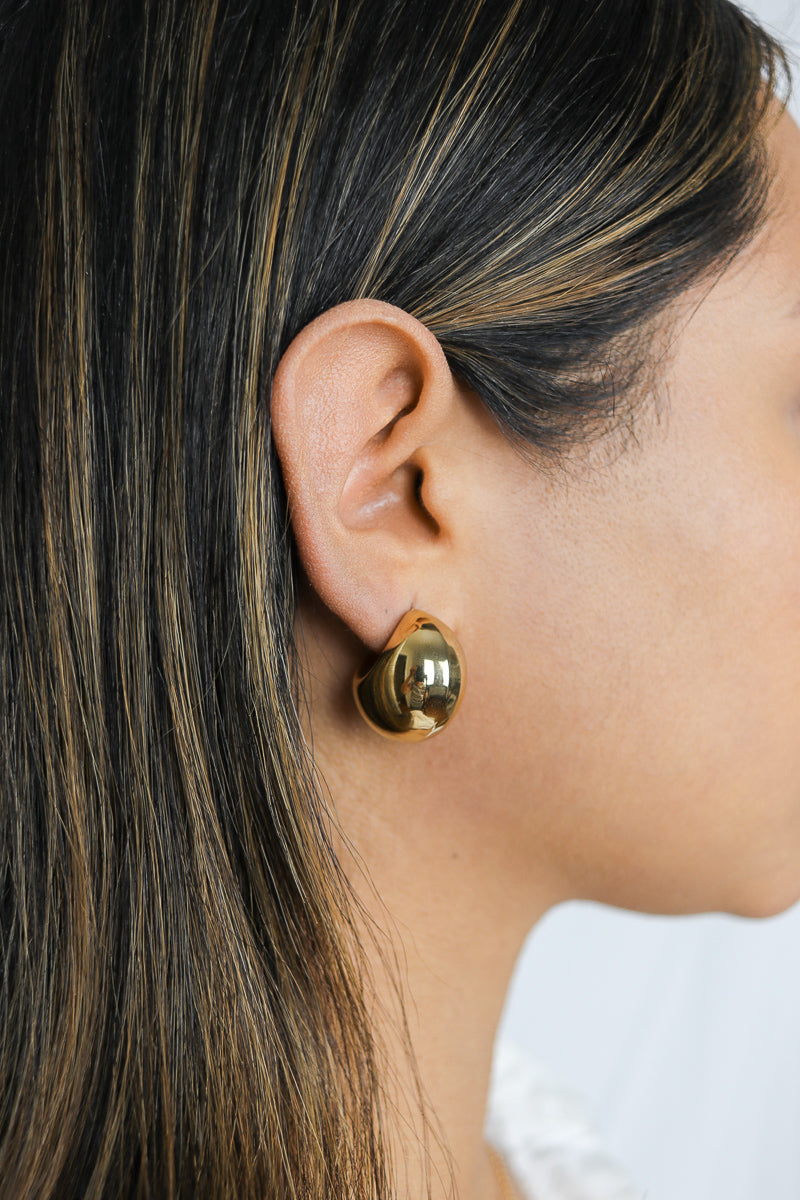 Diana Dome Earrings | 18K Gold Plated
