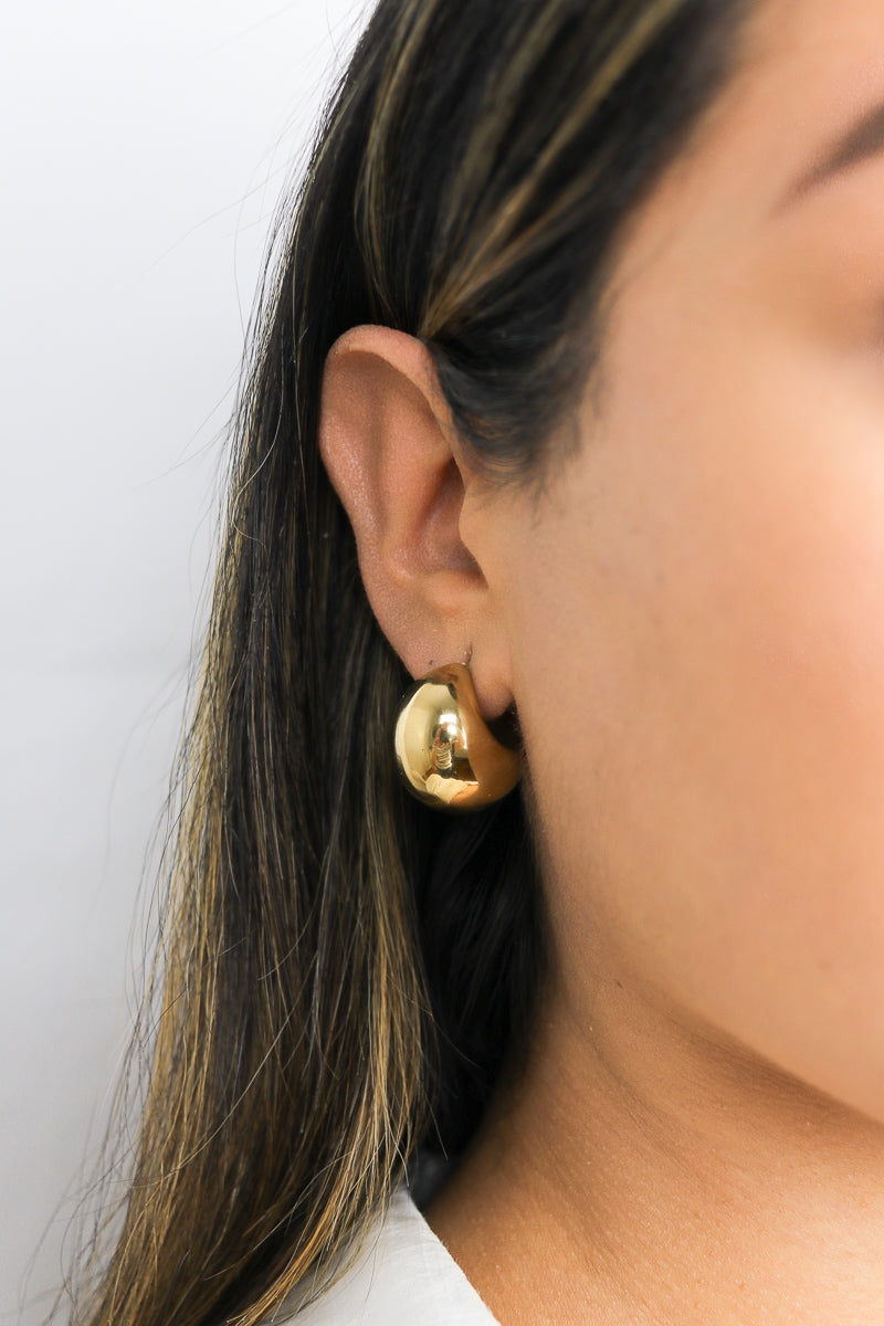 Diana Dome Earrings | 18K Gold Plated