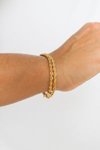 Laura Twist Bracelet | 18K Gold Plated