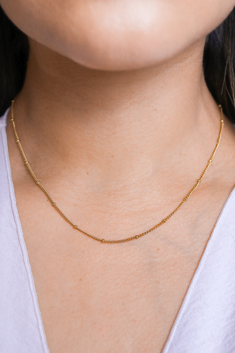 Brooke Bead Necklace | PVD 18k Gold Plated