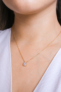Zoe Waterdrop Necklace | PVD 18K Gold Plated