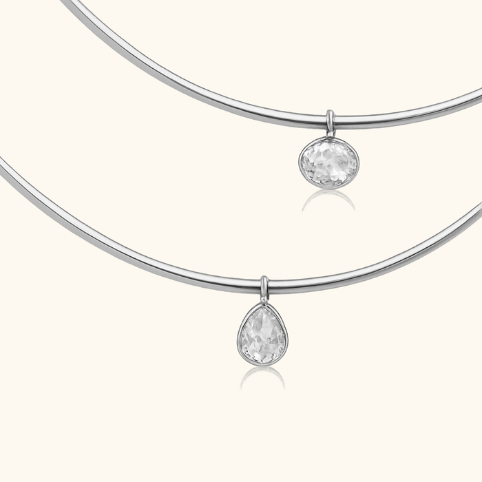 Sofia Bezel Choker | Silver