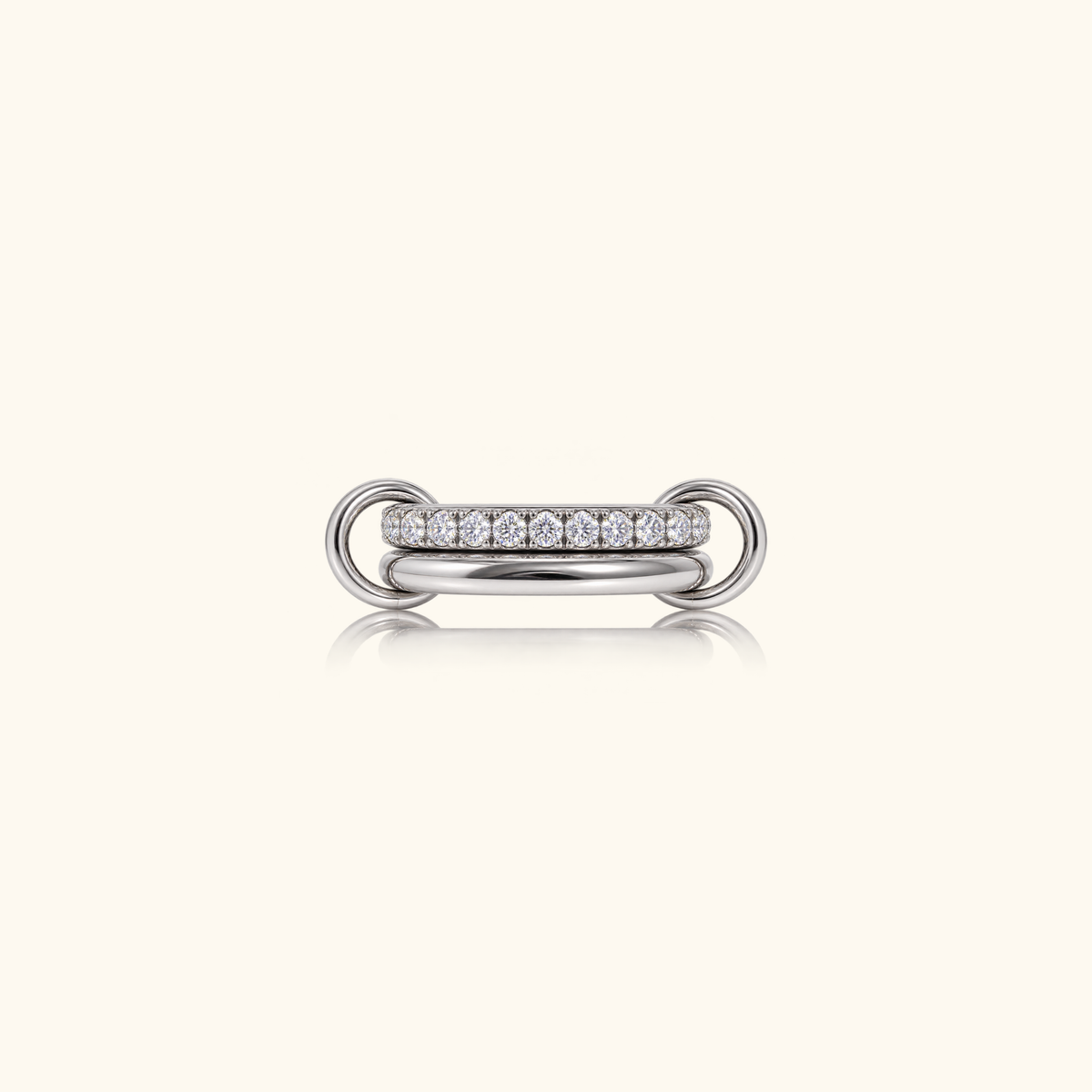 Giselle CZ Double Band Ring | Silver
