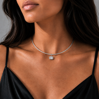 Sofia Bezel Choker | Silver