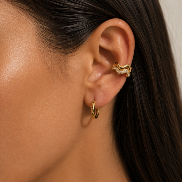 Elara Wave Ear Cuff