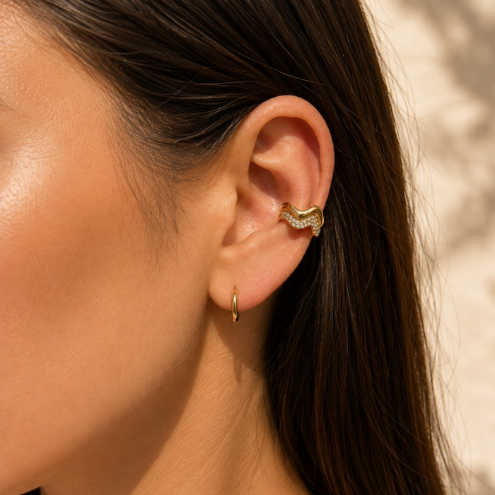 Elara Wave Ear Cuff