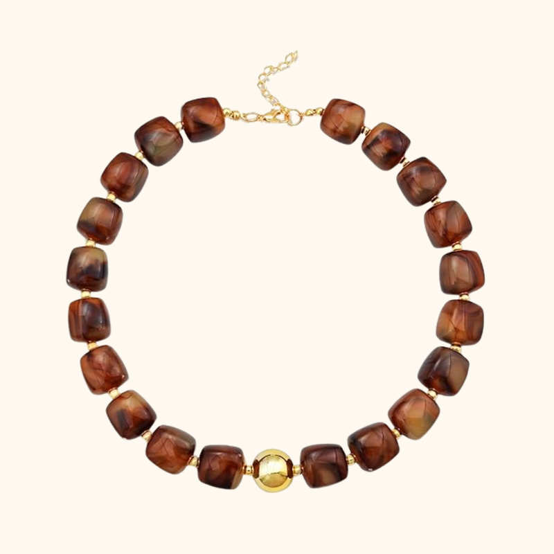 Etta Tiger Eye Bead Necklace