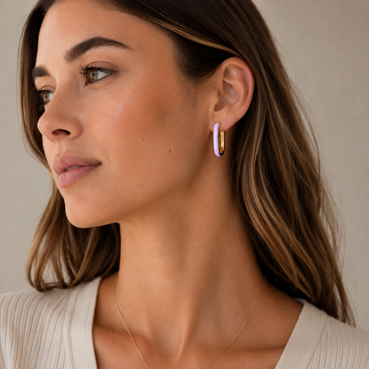 Evie Lilac Hoops