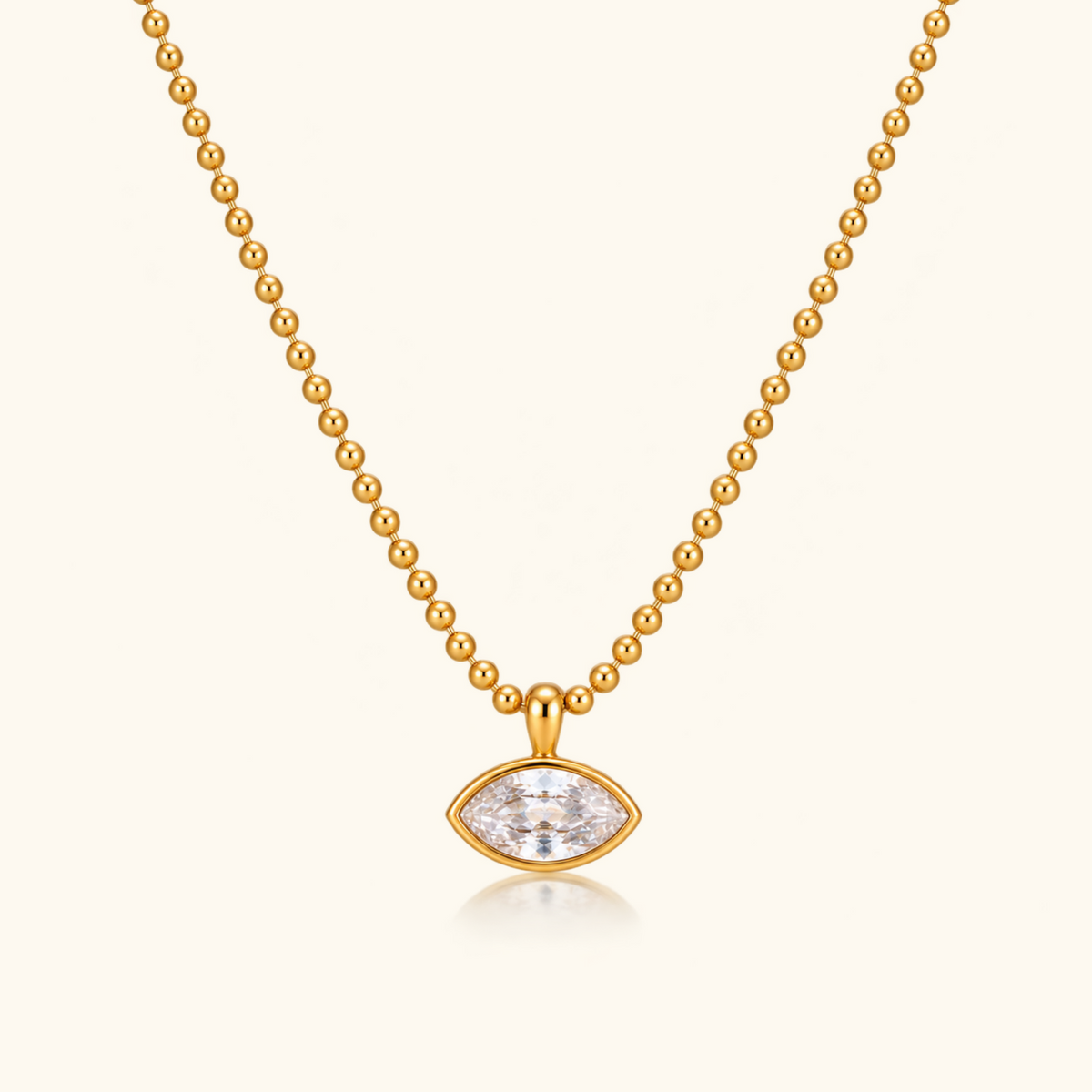 Noemi Bead Marquise Necklace