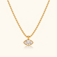 Noemi Bead Marquise Necklace