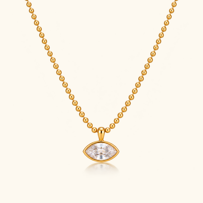 Noemi Bead Marquise Necklace
