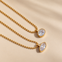 Noemi Bead Marquise Necklace