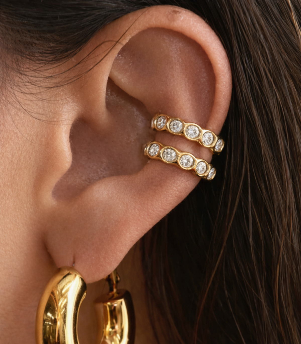 Jade CZ Ear Cuff