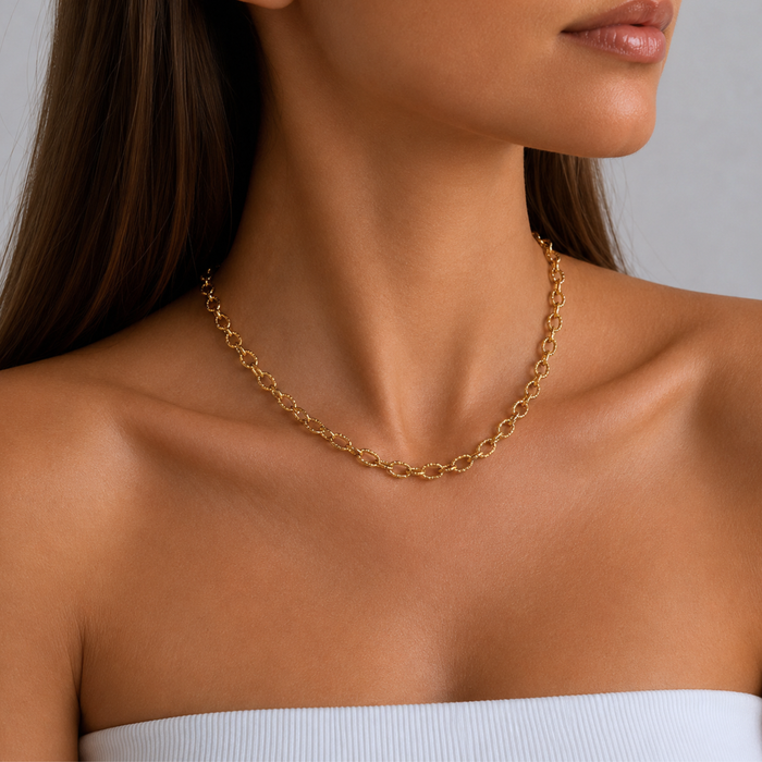 Skye Faceted Link Chain