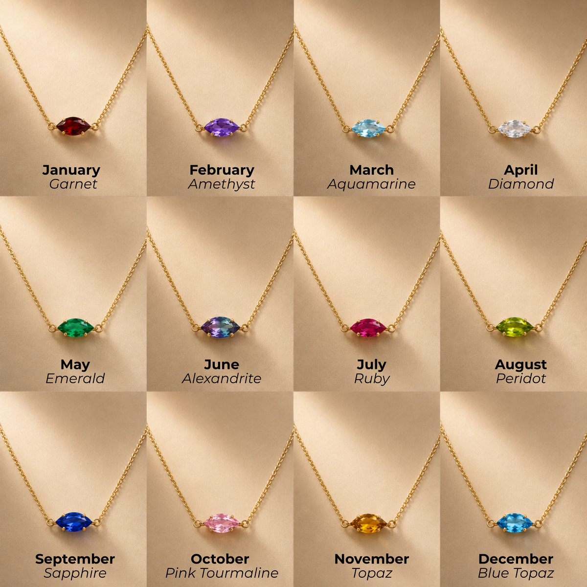 Celeste Birthstone Necklace