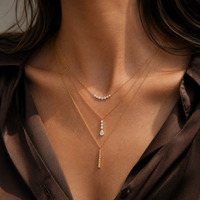 Amelie CZ Bar Necklace