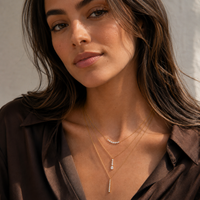 Amelie CZ Bar Necklace