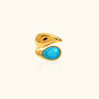 Soleil Chunky Turquoise Ring | Adjustable