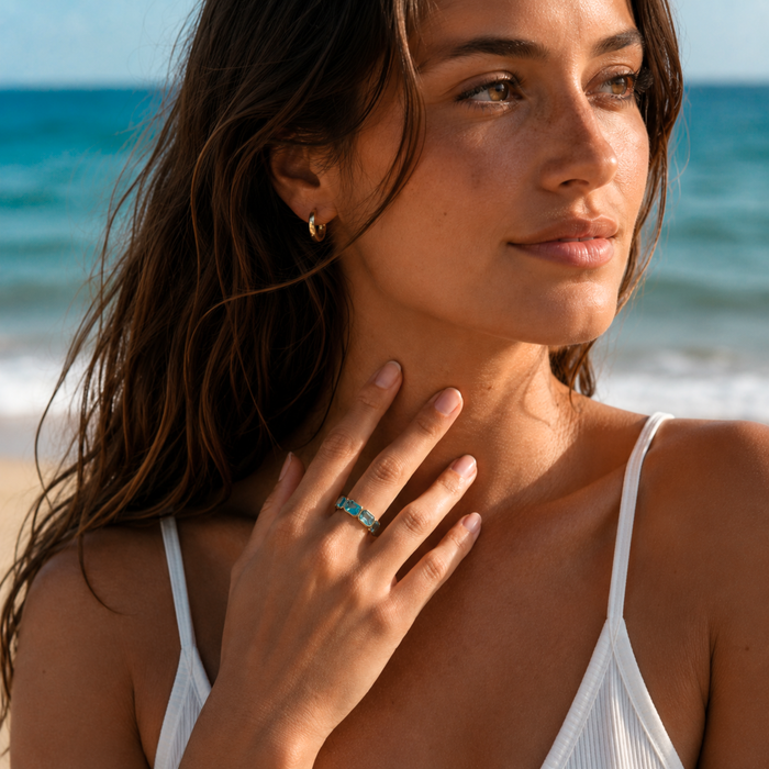 Marina Bezel Blue Ring