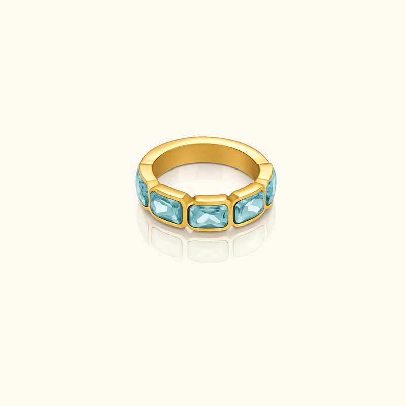 Marina Aqua Bezel Ring