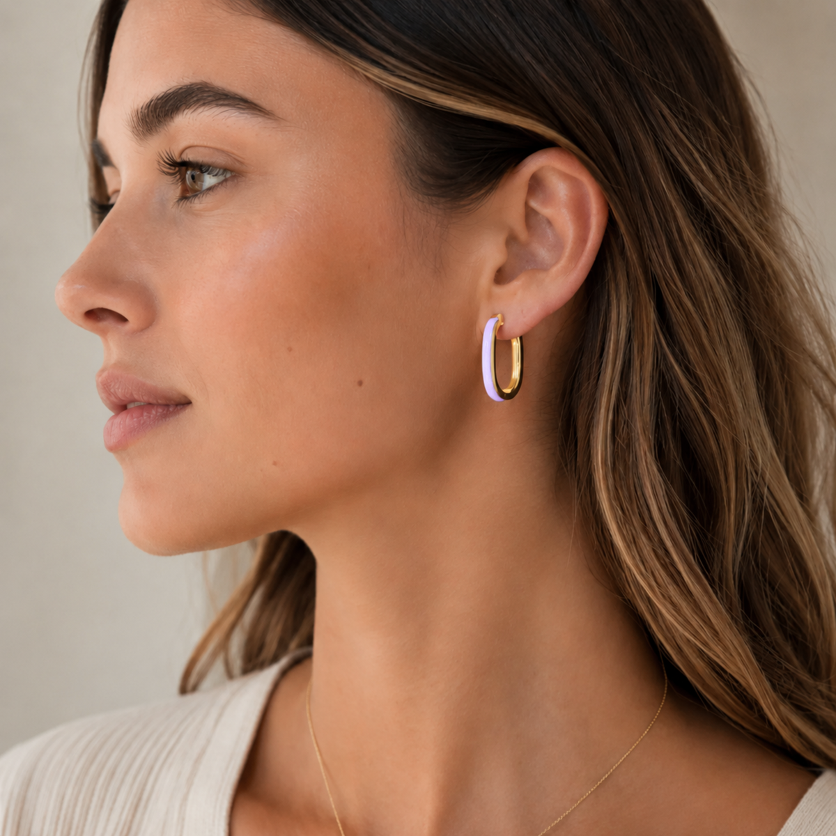 Evie Lilac Hoops
