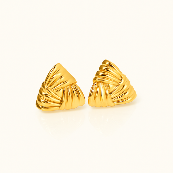 Natalie Triangle Textured Earrings