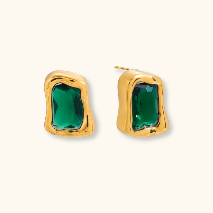 Ivy Green Stud Earrings