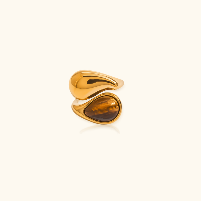 Soleil Chunky Brown Ring | Adjustable