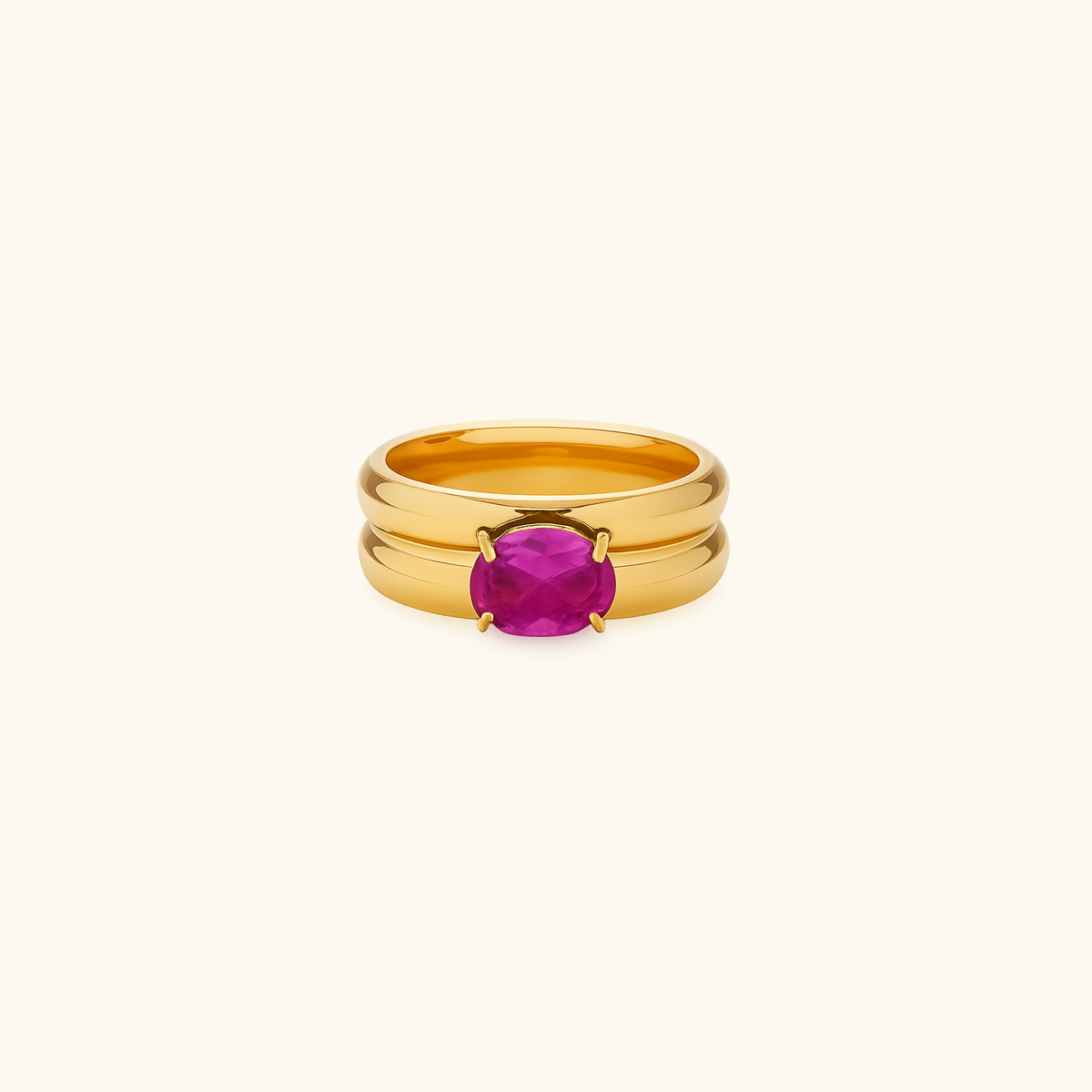 Rumi Pink CZ Ring