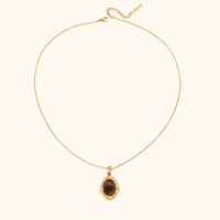 Corinne Oval Stone Necklace