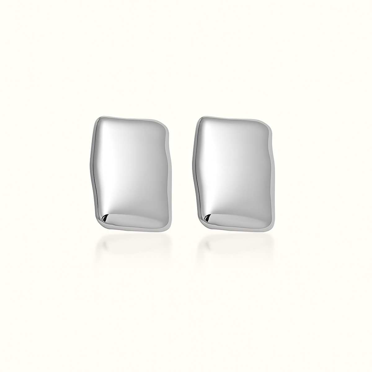 Valeria Rectangle Earrings | Silver