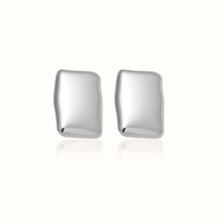 Valeria Rectangle Earrings | Silver