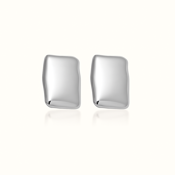 Valeria Rectangle Earrings | Silver