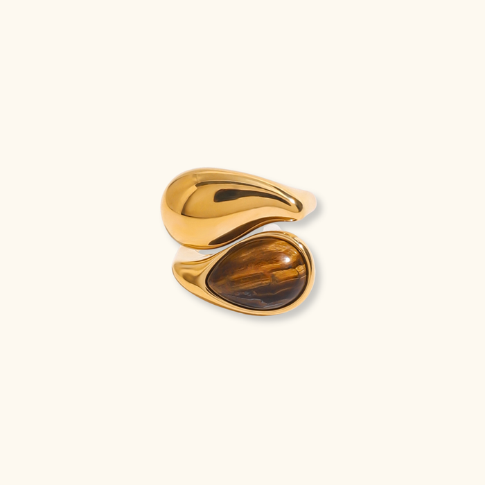 Soleil Chunky Brown Ring | Adjustable