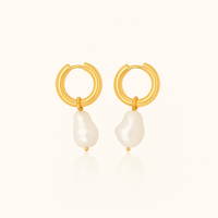 Iris Chunky Pearl Drop Earrings