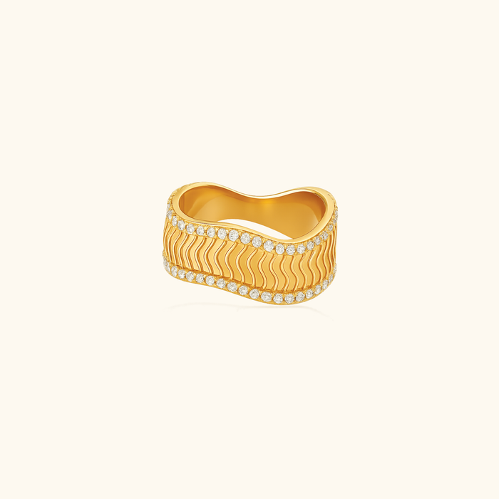 Kiara Wavy CZ Ring