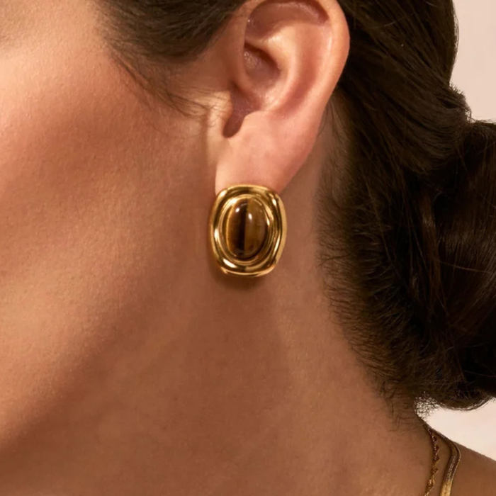 Bria Vintage Brown Earrings