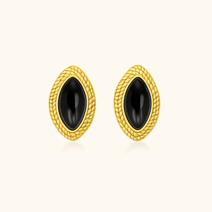 Veronica Vintage Black Earrings