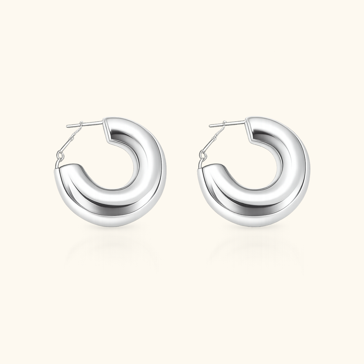 Clara Chunky Hoops | Silver