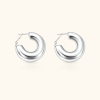 Clara Chunky Hoops | Silver
