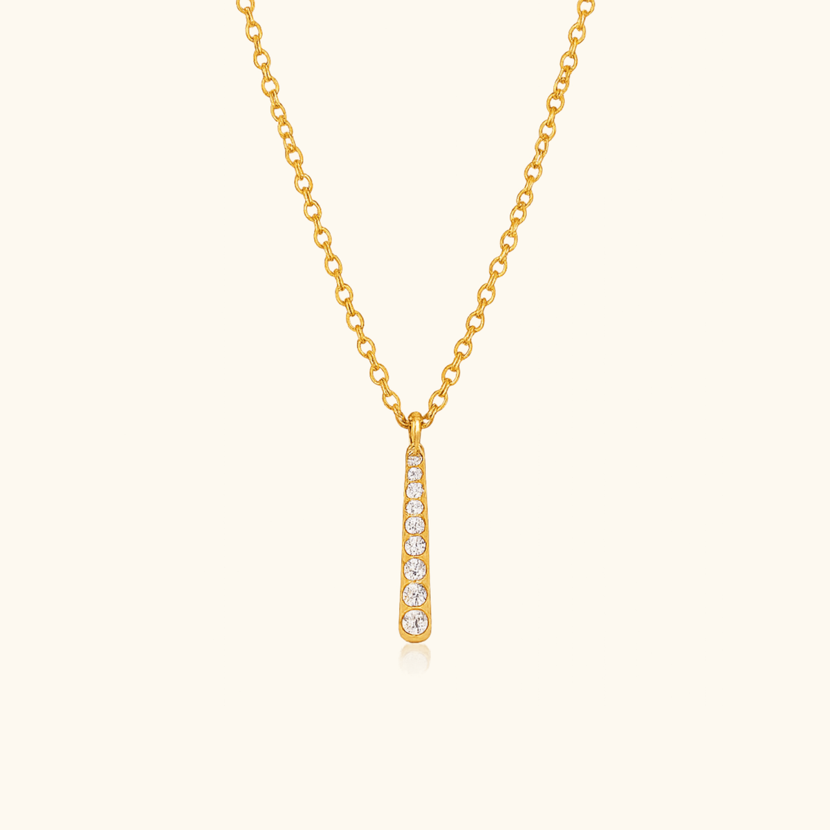 Amelie CZ Bar Necklace
