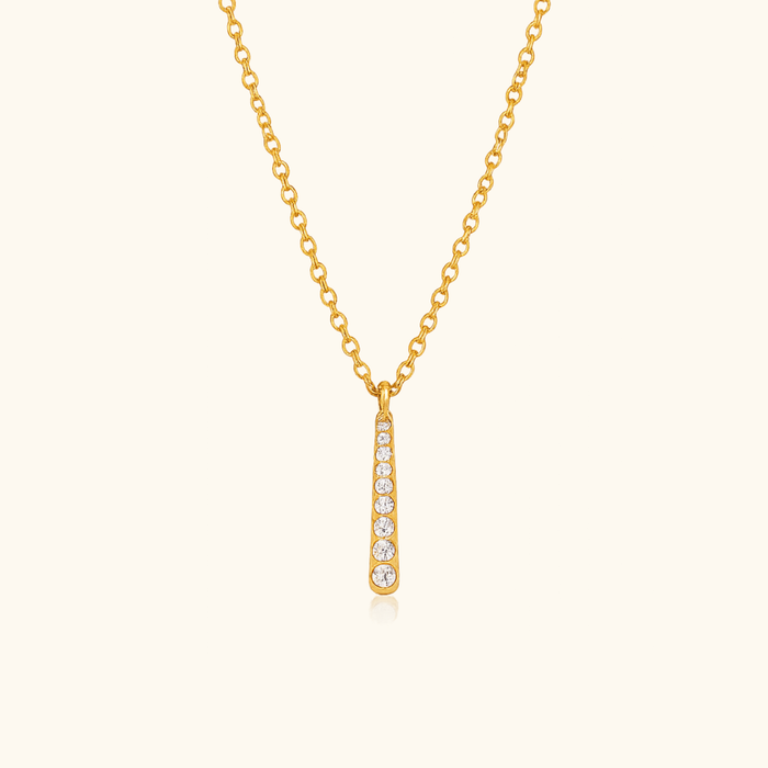 Amelie CZ Bar Necklace