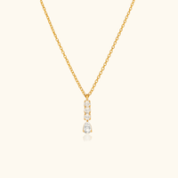 Lila Pear CZ Drop Necklace
