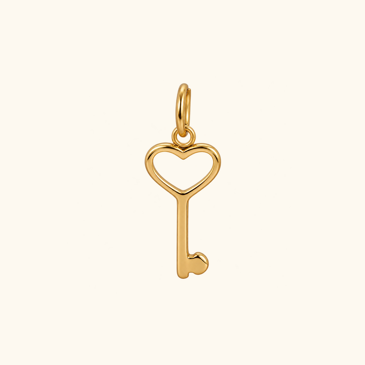 Heart Key Charm