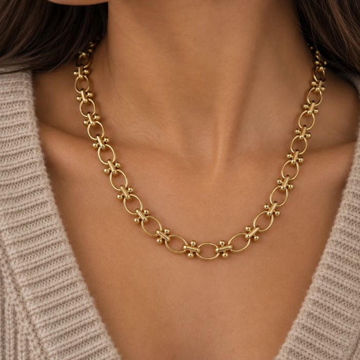 Colette Oval Beaded Necklace