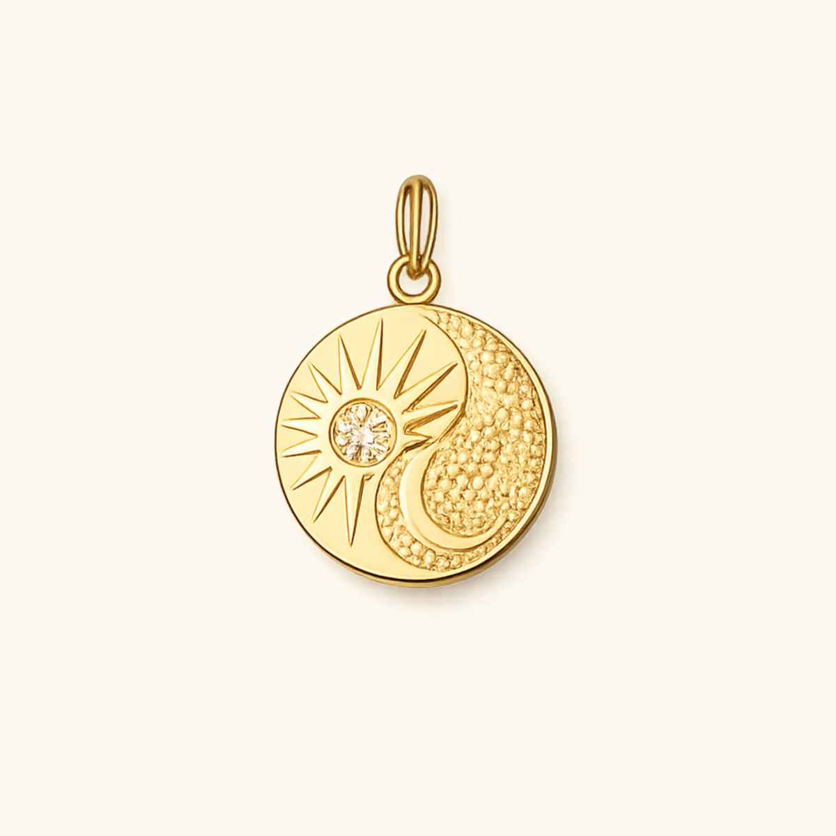 Sun Moon CZ Charm
