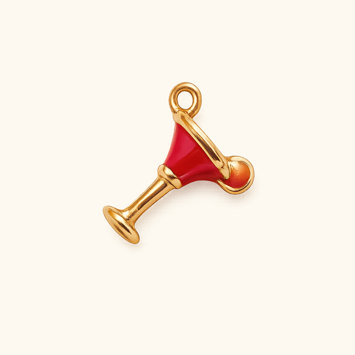 Red Cocktail Charm